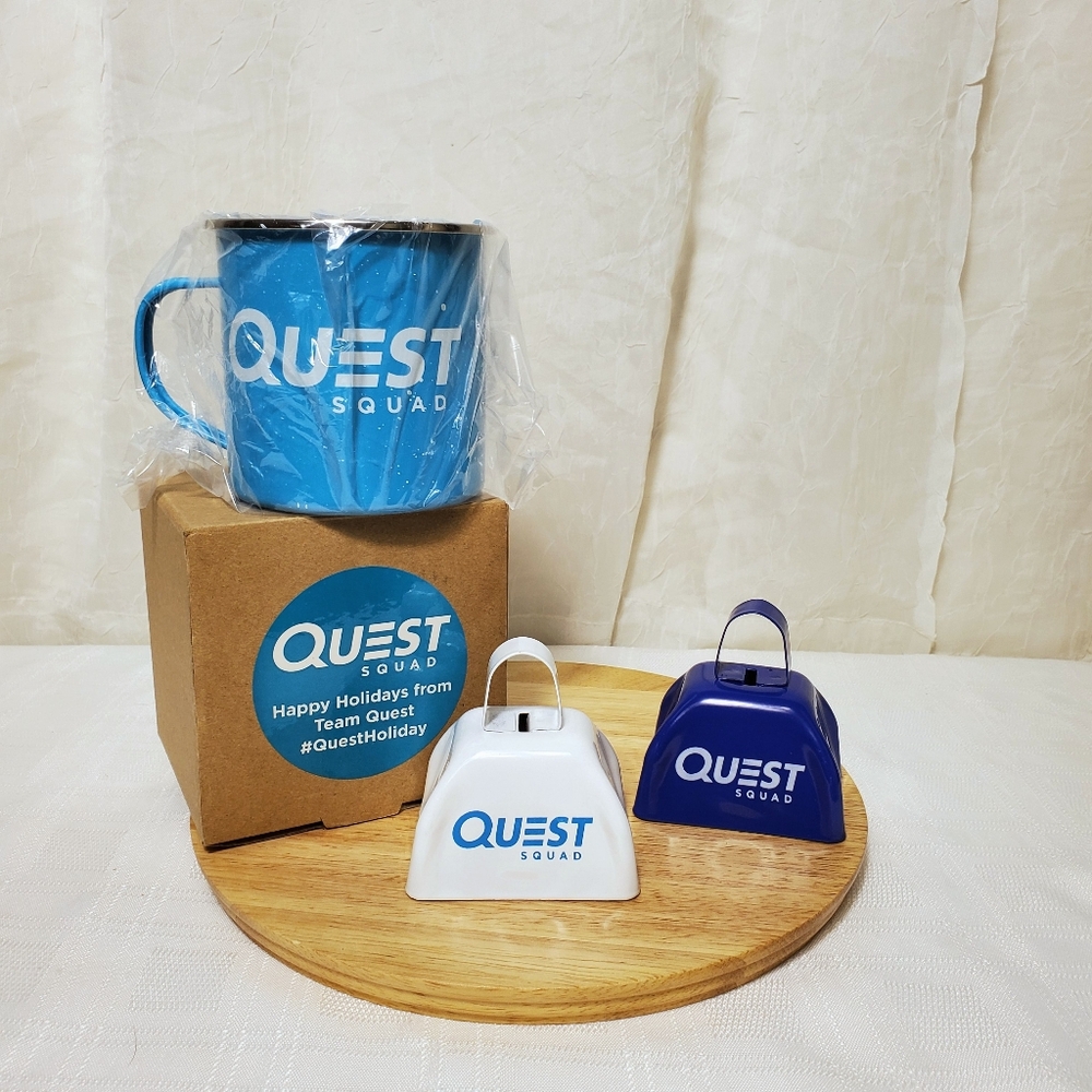 Quest Squad Nutrition Home Travel Gym Cheer Sporty Mug Party Animal Bells Metal